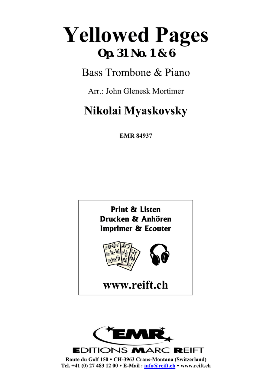 Yellowed Pages Yellowed Pages Bass Trombone scores gallery preview page 2