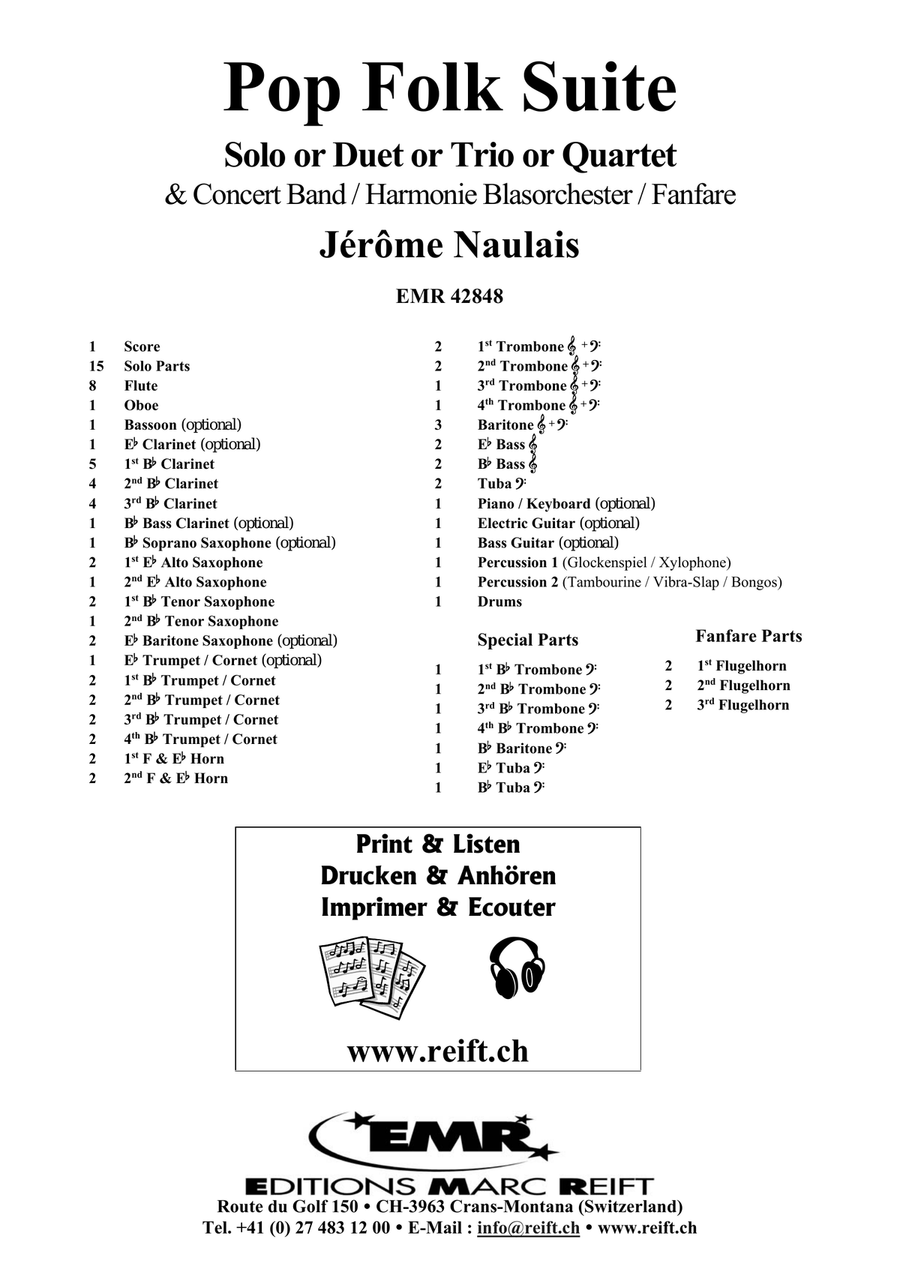 Pop Folk Suite Pop Folk Suite Concert Band scores gallery preview page 2