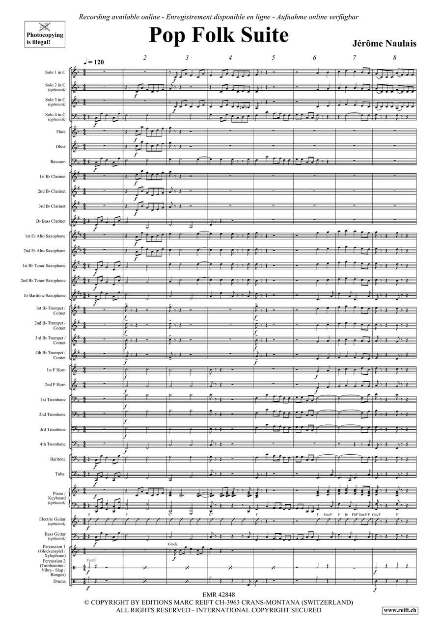Pop Folk Suite Pop Folk Suite Concert Band scores gallery preview page 5
