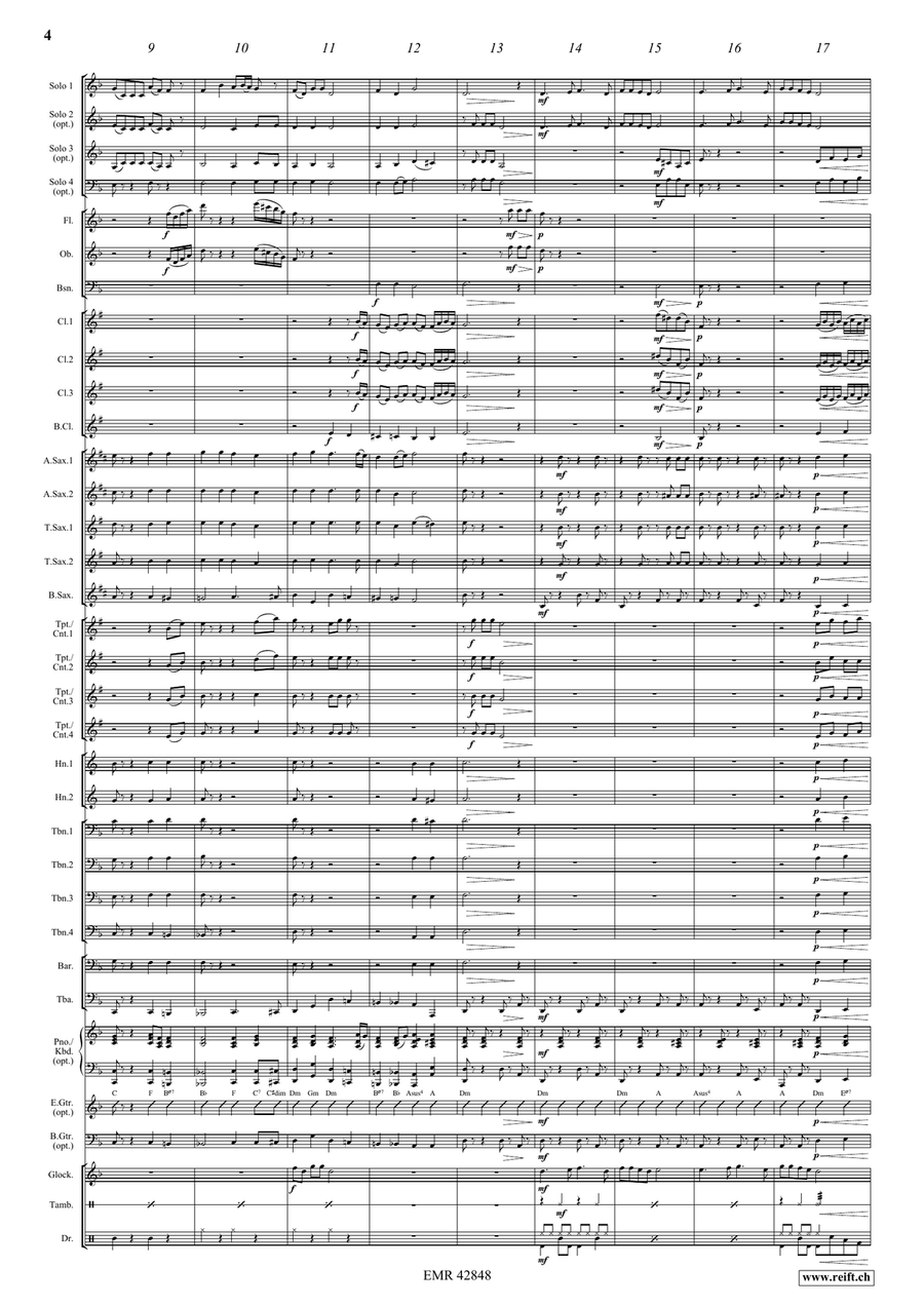 Pop Folk Suite Pop Folk Suite Concert Band scores gallery preview page 6