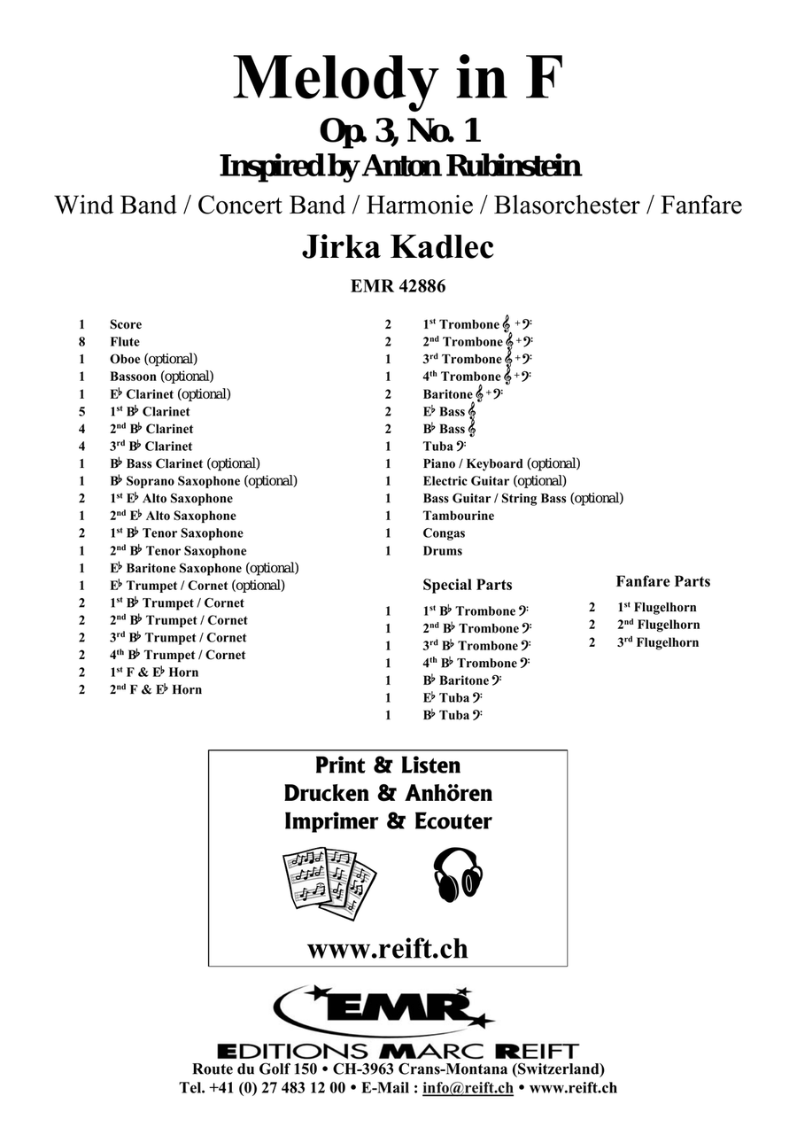 Melody in F Melody in F Concert Band scores gallery preview page 2