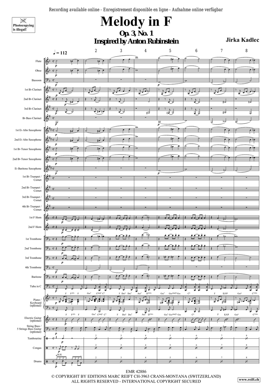Melody in F Melody in F Concert Band scores gallery preview page 4
