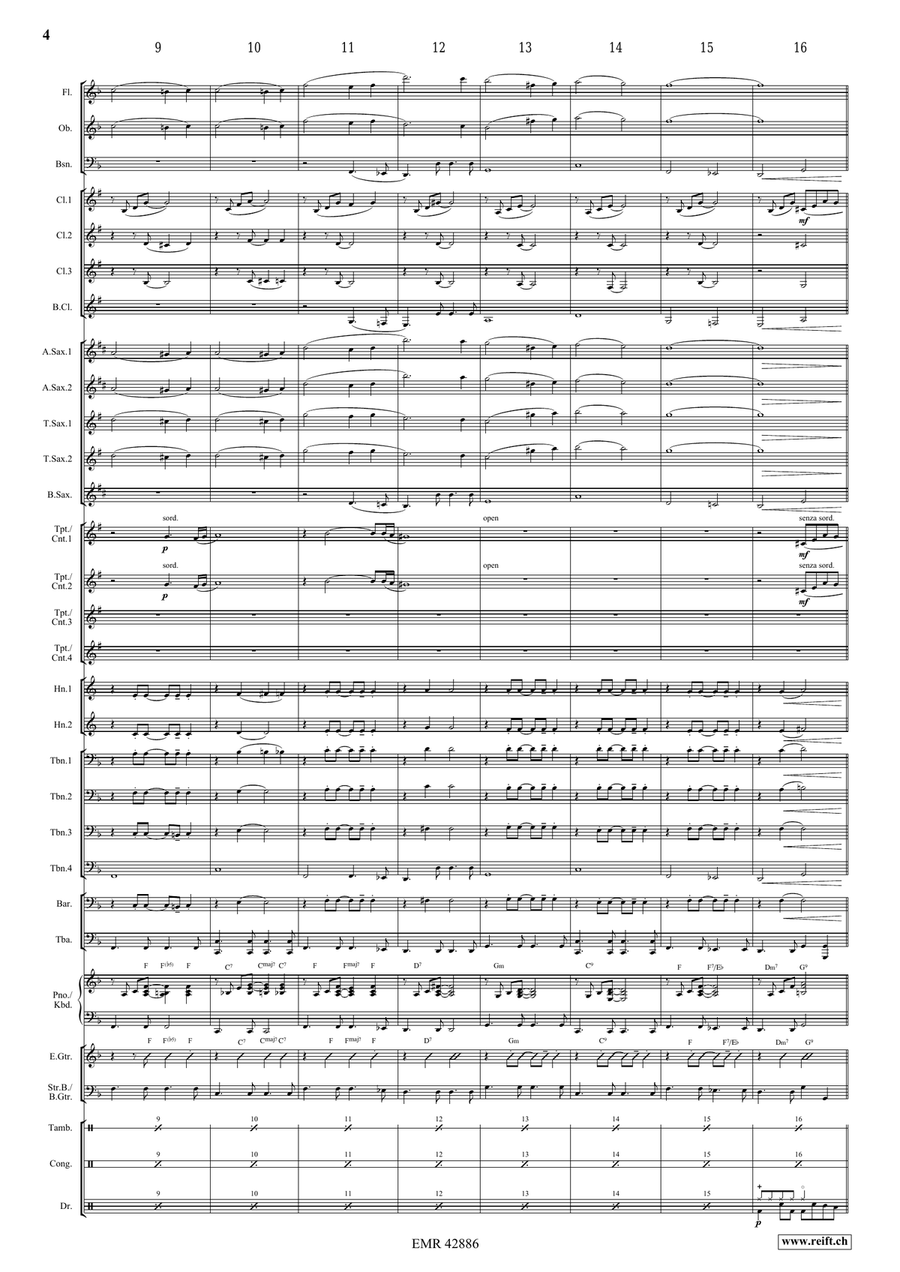 Melody in F Melody in F Concert Band scores gallery preview page 5