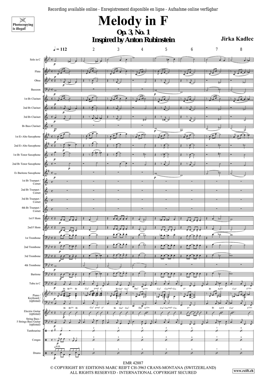 Melody in F Melody in F Concert Band scores gallery preview page 4