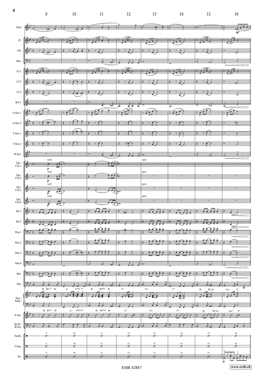 Melody in F Melody in F Concert Band scores gallery preview page 5