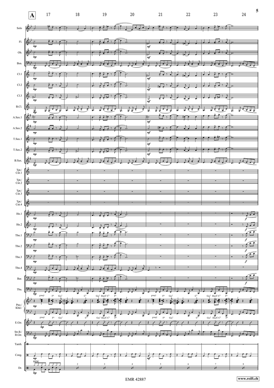 Melody in F Melody in F Concert Band scores gallery preview page 6