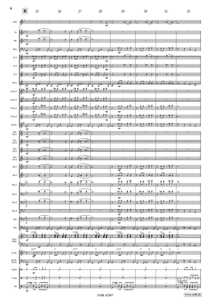 Melody in F Melody in F Concert Band scores gallery preview page 7