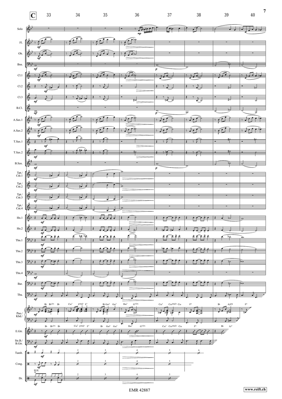 Melody in F Melody in F Concert Band scores gallery preview page 8