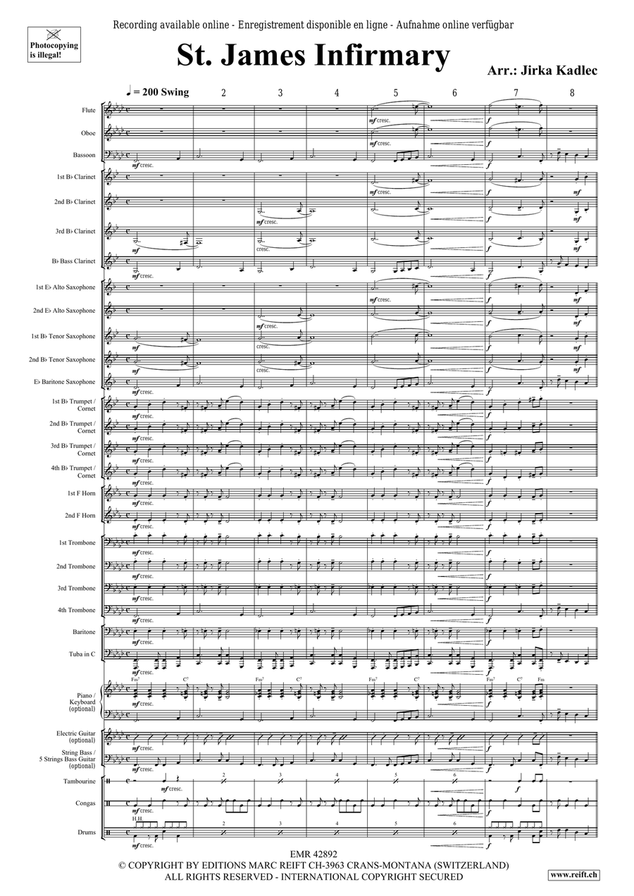 St. James Infirmary St. James Infirmary Concert Band scores gallery preview page 4