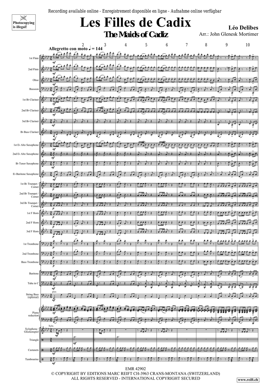 Les Filles de Cadix Les Filles de Cadix Concert Band scores gallery preview page 3