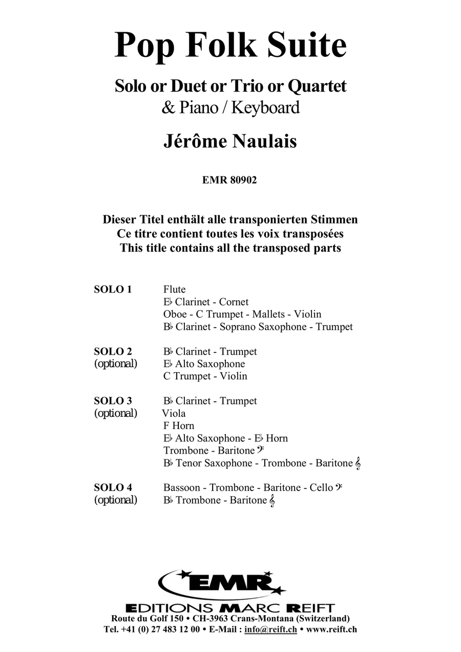 Pop Folk Suite Pop Folk Suite Piano Accompaniment scores gallery preview page 2