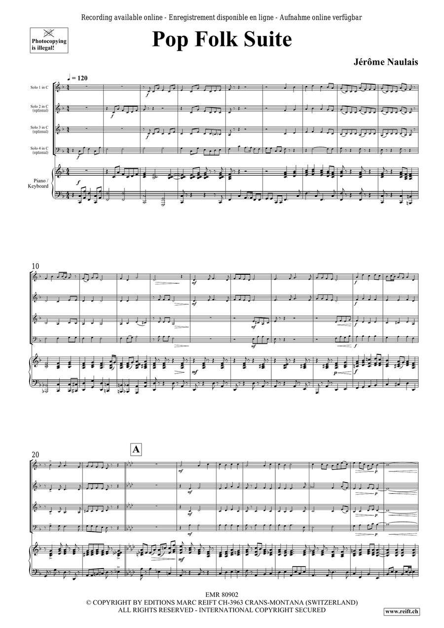 Pop Folk Suite Pop Folk Suite Piano Accompaniment scores gallery preview page 4