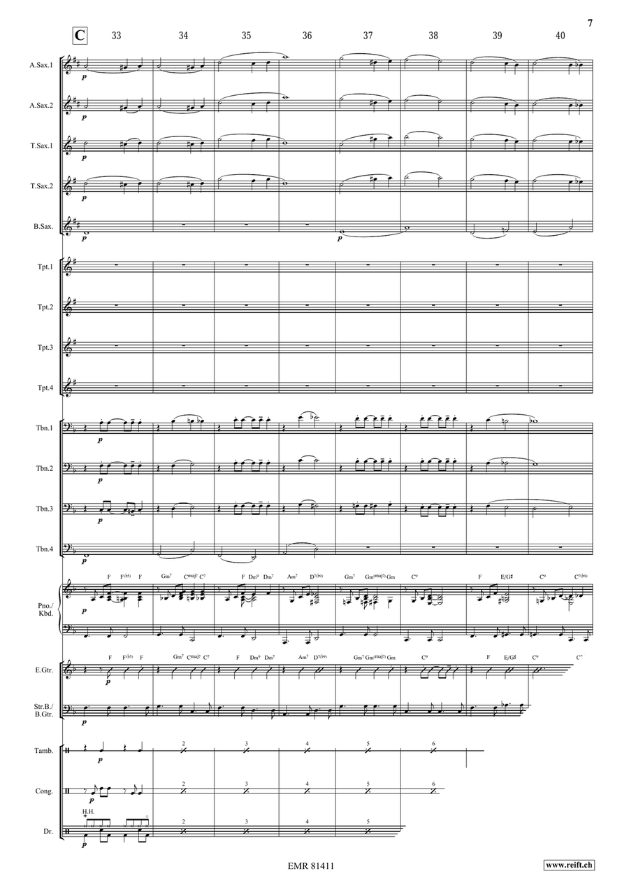 Melody in F Melody in F Big Band scores gallery preview page 8