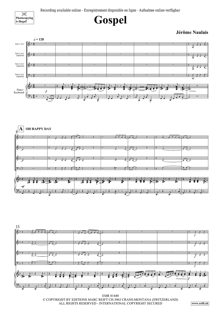 Gospel Gospel Piano Accompaniment scores gallery preview page 4