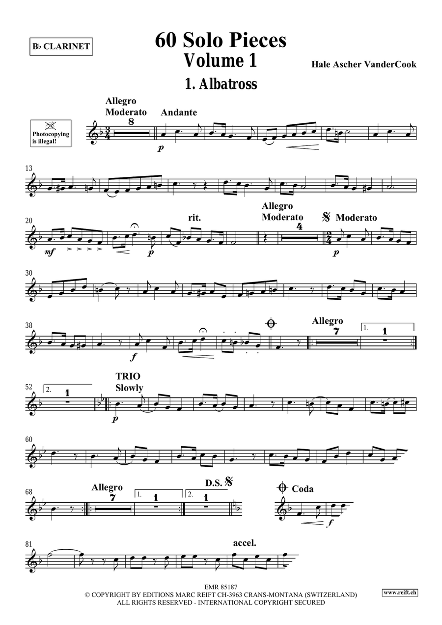 60 Solo Pieces Volume 1 Clarinet Solo scores gallery preview page 4