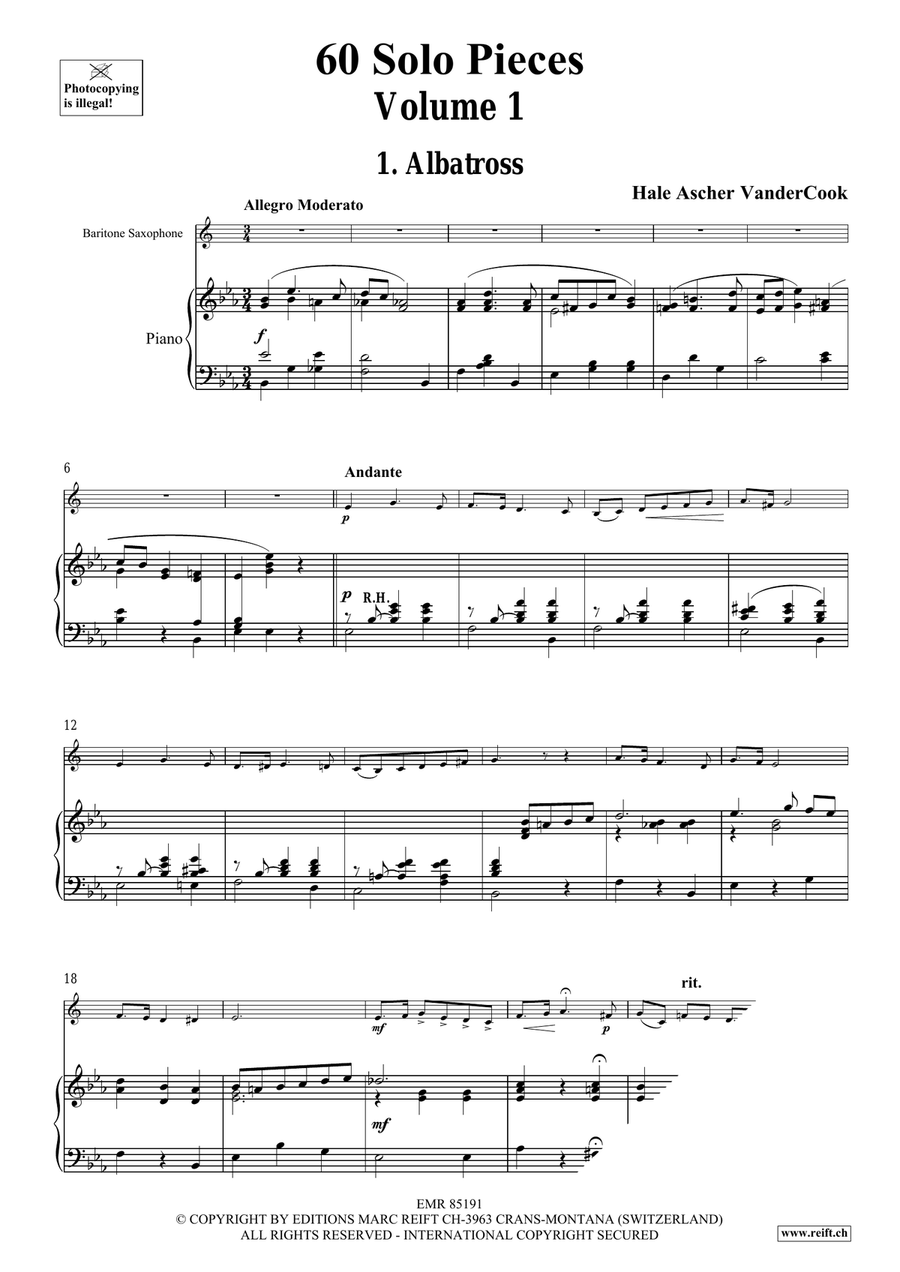 60 Solo Pieces Volume 1 60 Solo Pieces Volume 1 Baritone Saxophone scores gallery preview page 5