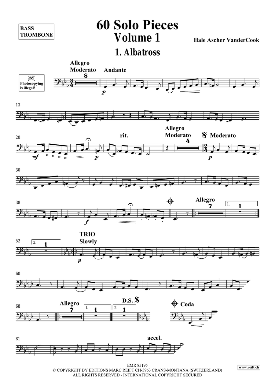 60 Solo Pieces Volume 1 60 Solo Pieces Volume 1 Bass Trombone scores gallery preview page 4