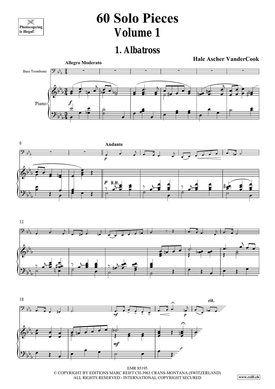 60 Solo Pieces Volume 1 60 Solo Pieces Volume 1 Bass Trombone scores gallery preview page 5