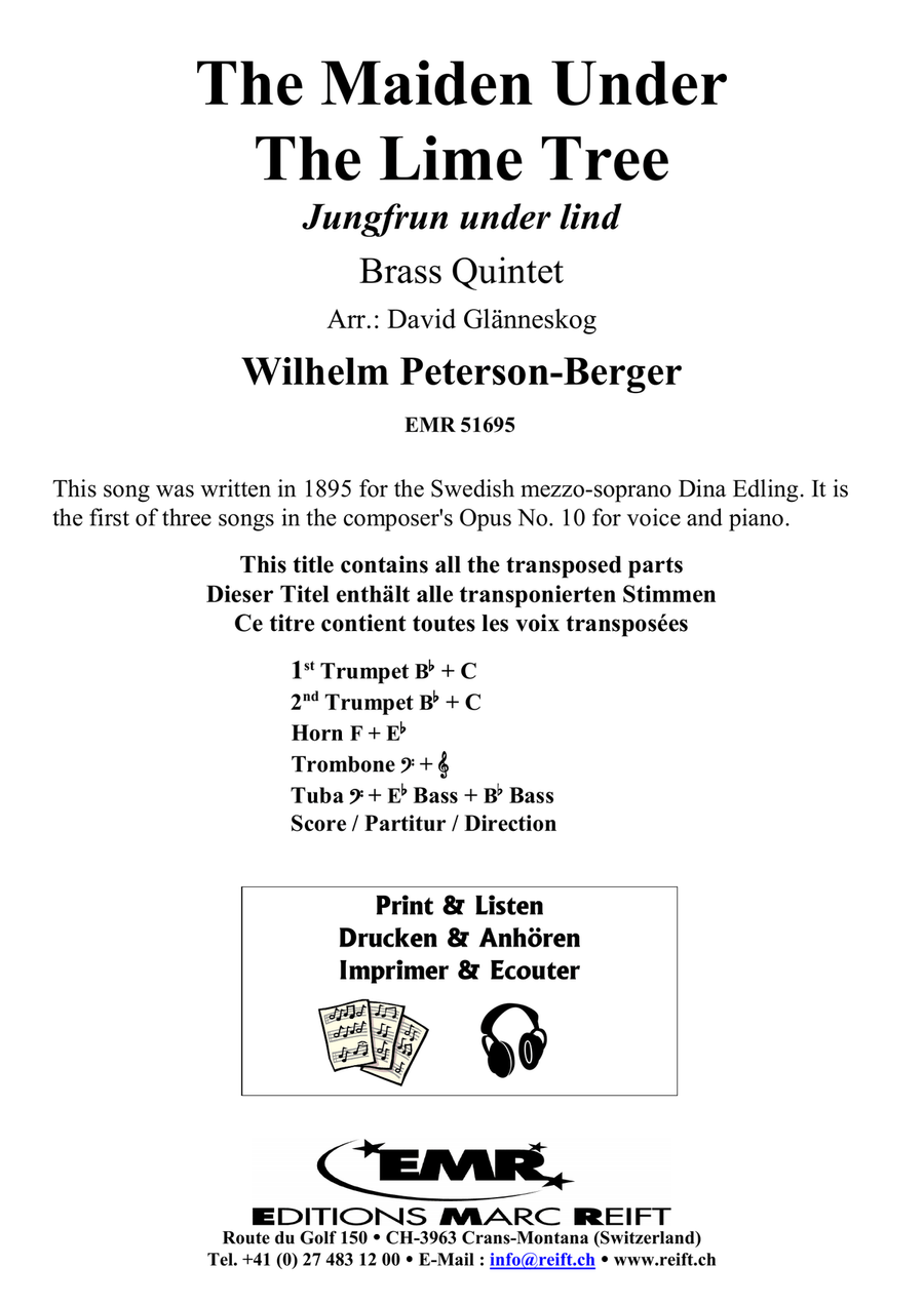 The Maiden Under The Lime Tree Brass Quintet scores gallery preview page 2