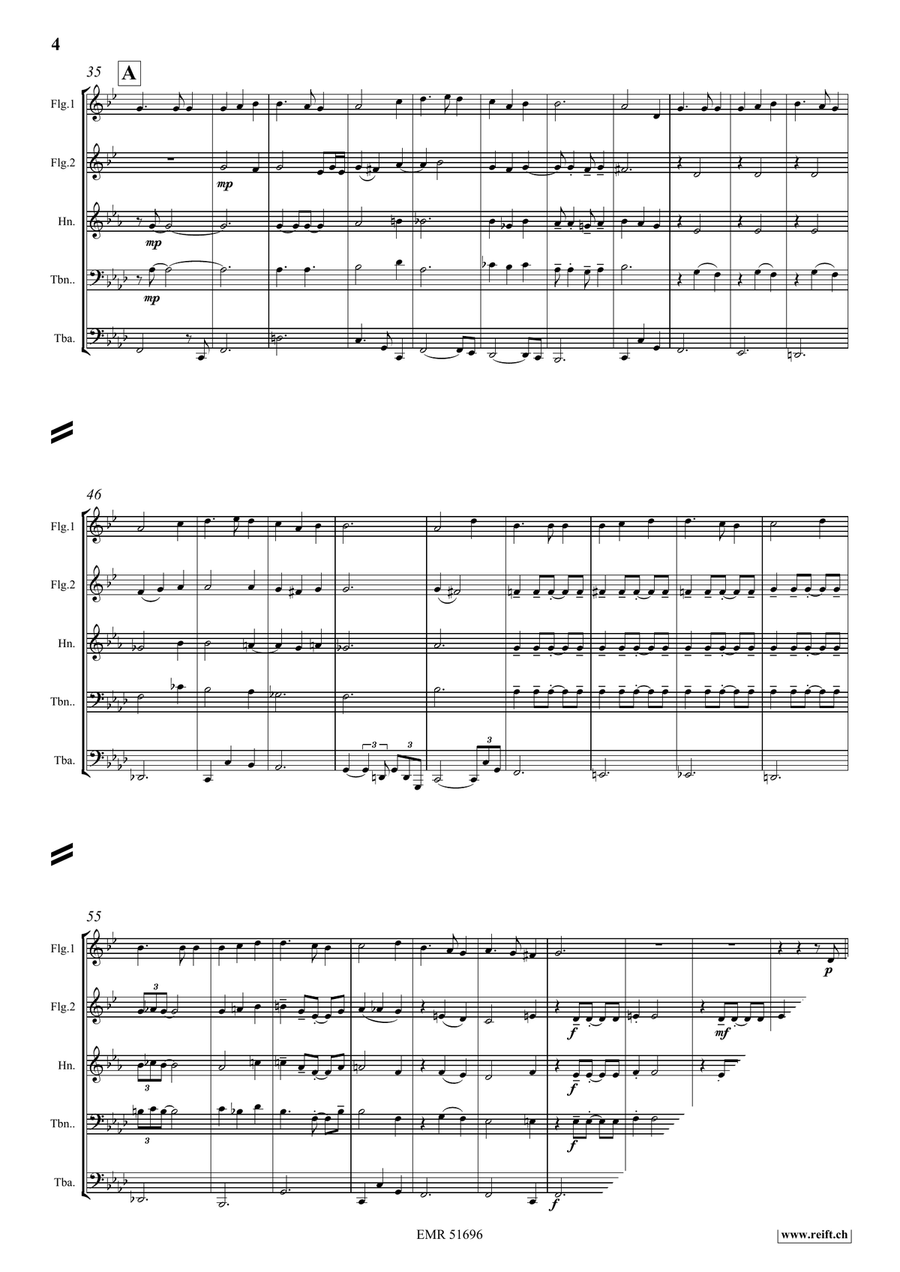 In The Summer Time In The Summer Time Brass Quintet scores gallery preview page 5
