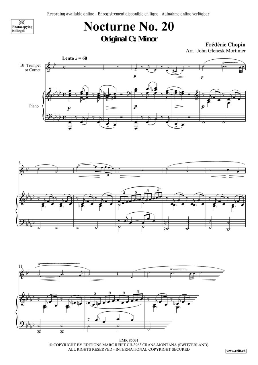 Nocturne No. 20 Nocturne No. 20 Cornet scores gallery preview page 3