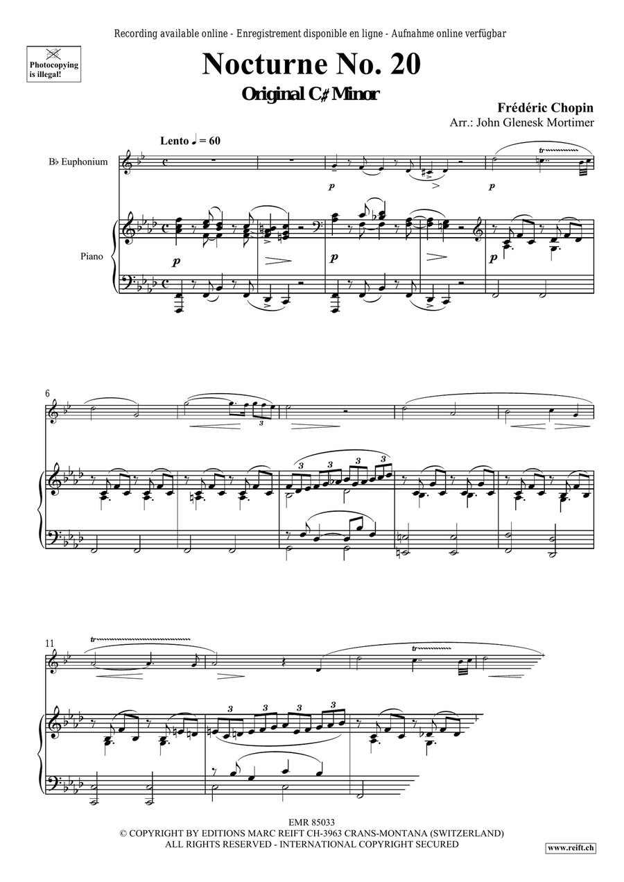Nocturne No. 20 Nocturne No. 20 Euphonium scores gallery preview page 3