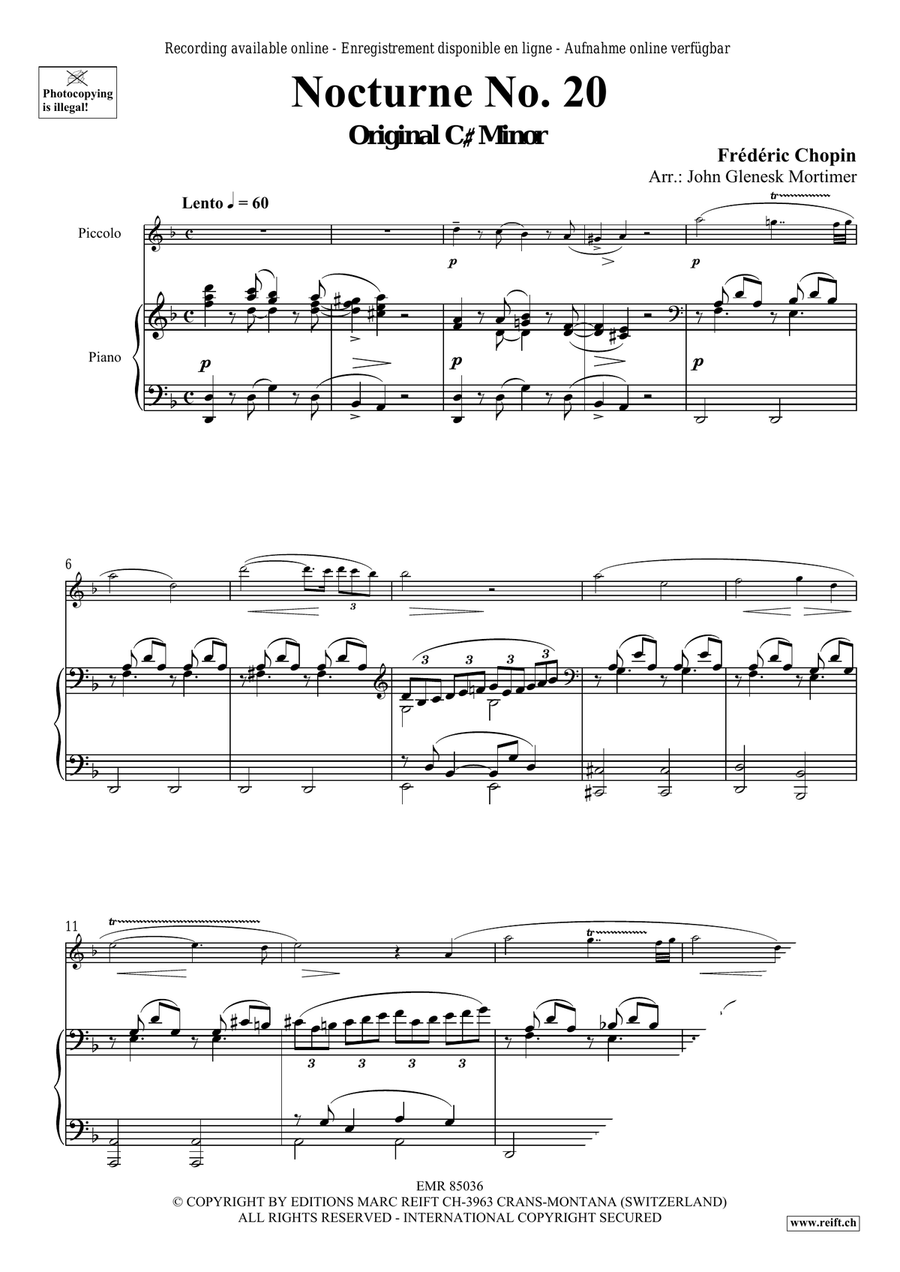 Nocturne No. 20 Nocturne No. 20 Piccolo scores gallery preview page 3
