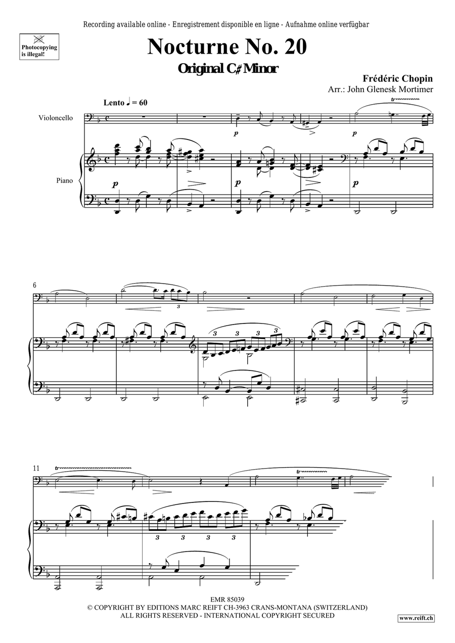 Nocturne No. 20 Nocturne No. 20 Piano Accompaniment scores gallery preview page 3