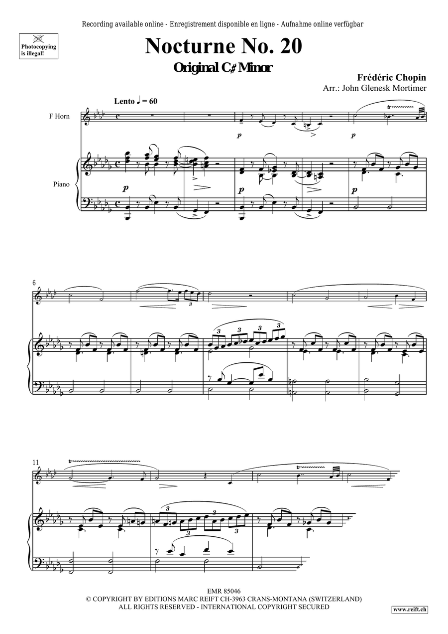 Nocturne No. 20 Nocturne No. 20 Horn scores gallery preview page 3