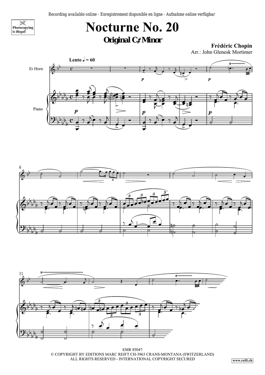 Nocturne No. 20 Nocturne No. 20 Horn scores gallery preview page 3