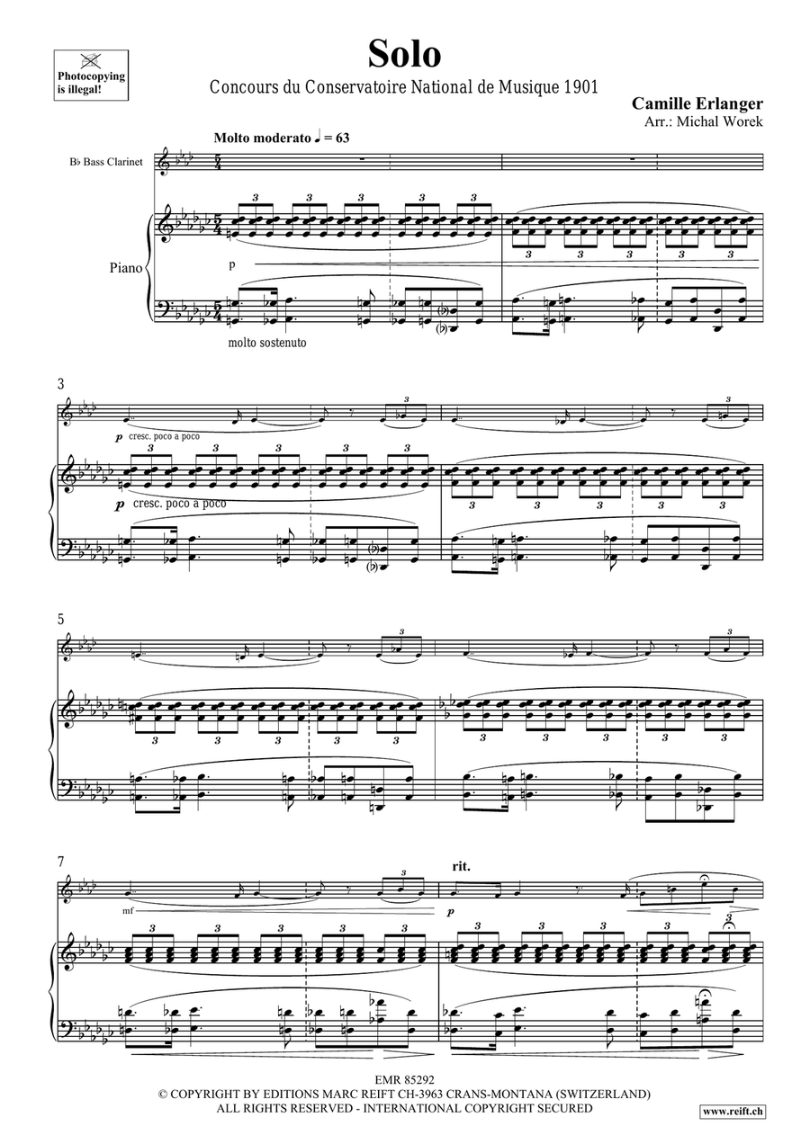Solo Solo Bass Clarinet scores gallery preview page 4