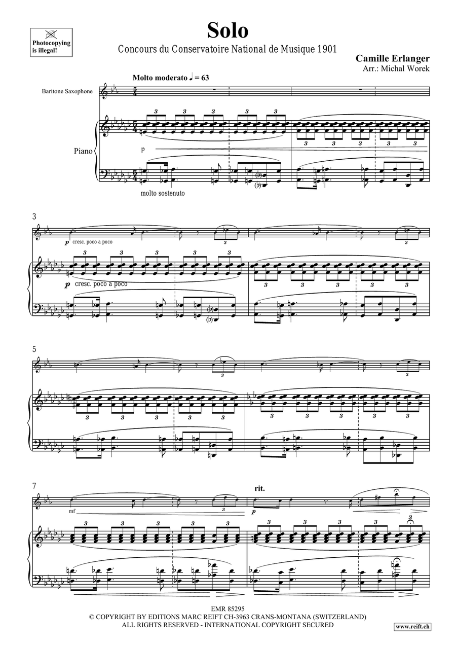 Solo Solo Baritone Saxophone scores gallery preview page 4