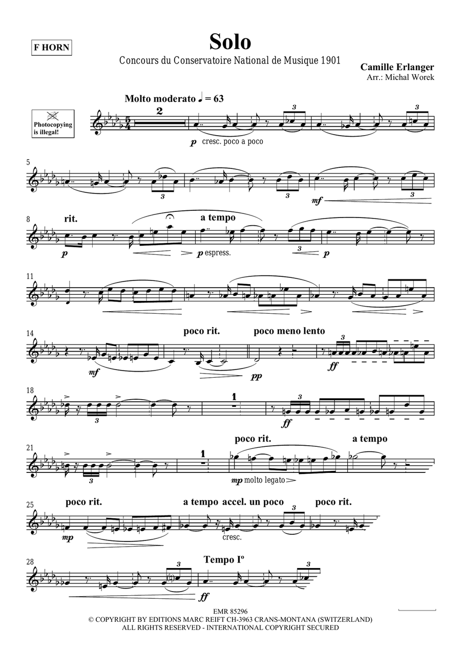 Solo Solo Horn scores gallery preview page 3