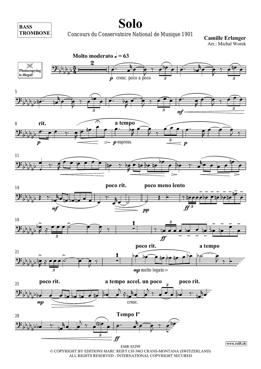 Solo Solo Bass Trombone scores gallery preview page 3