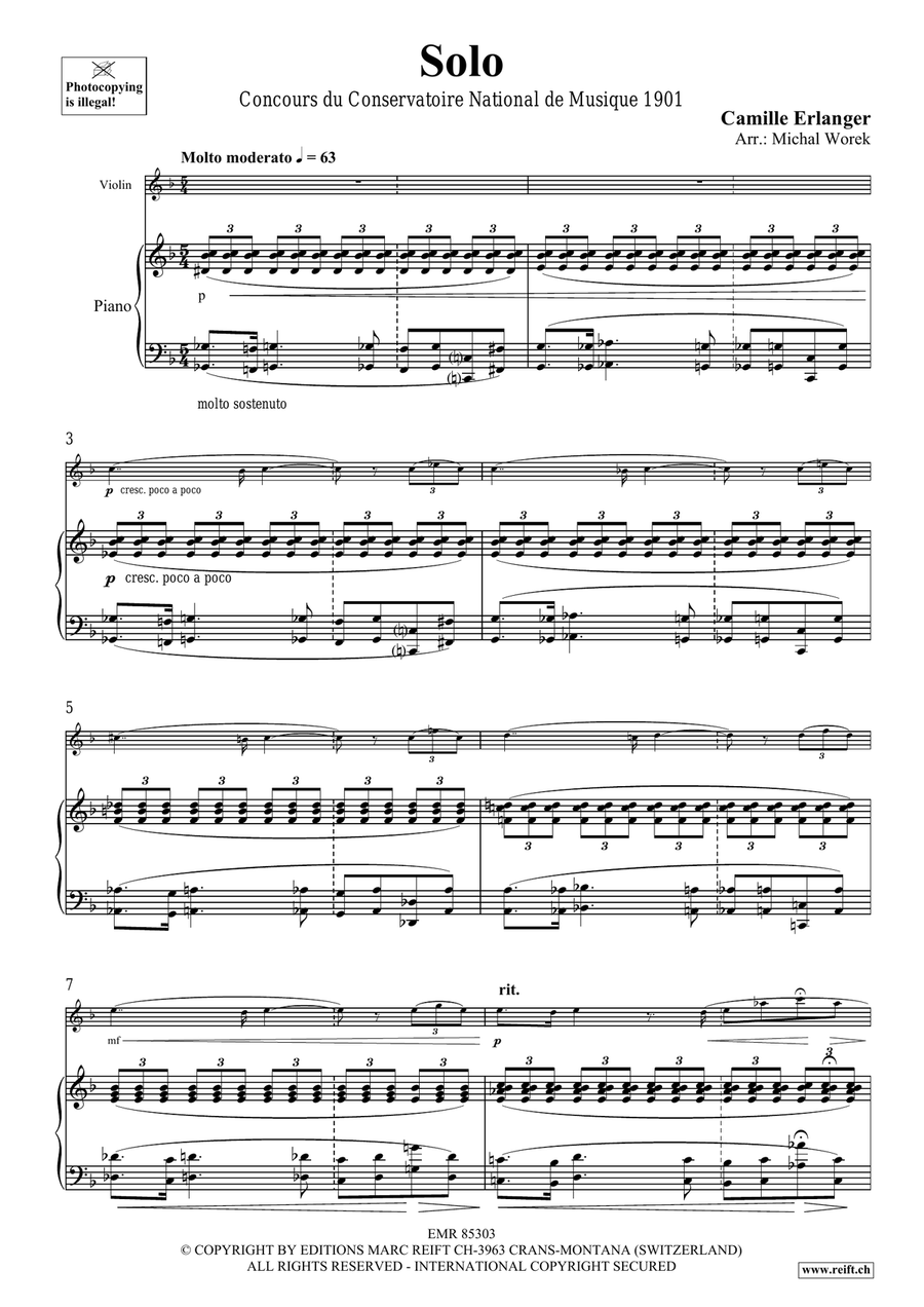 Solo Solo Violin Solo scores gallery preview page 4