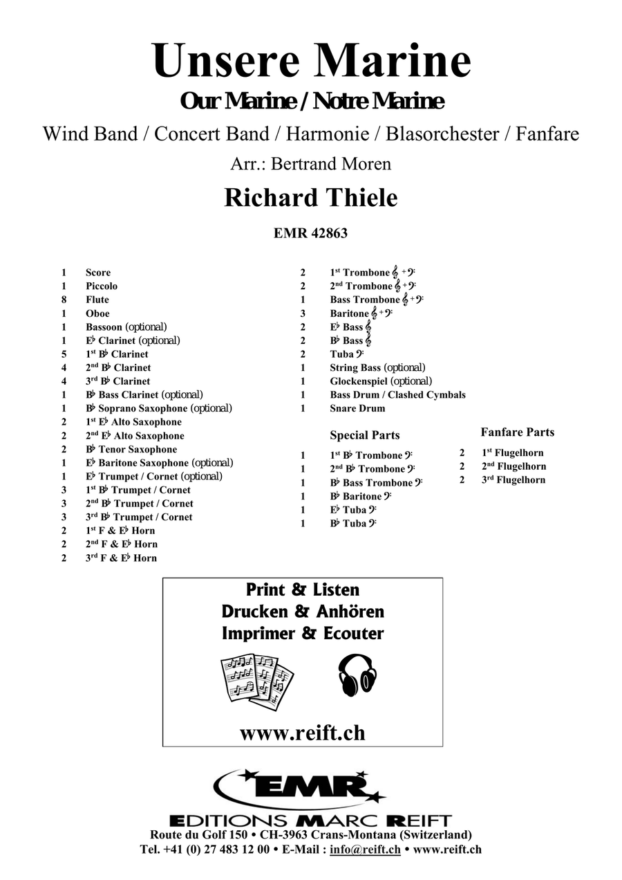 Unsere Marine Unsere Marine Concert Band scores gallery preview page 2