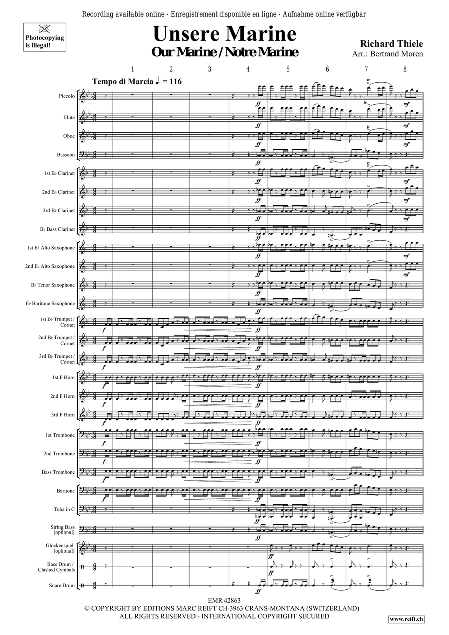 Unsere Marine Unsere Marine Concert Band scores gallery preview page 3