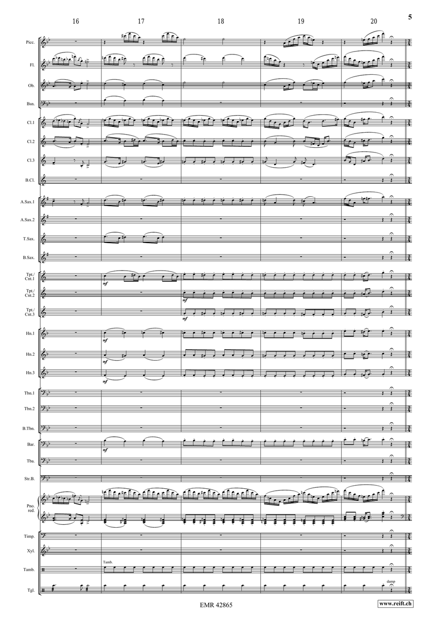 Highlights from Peter and the Wolf Concert Band scores gallery preview page 5
