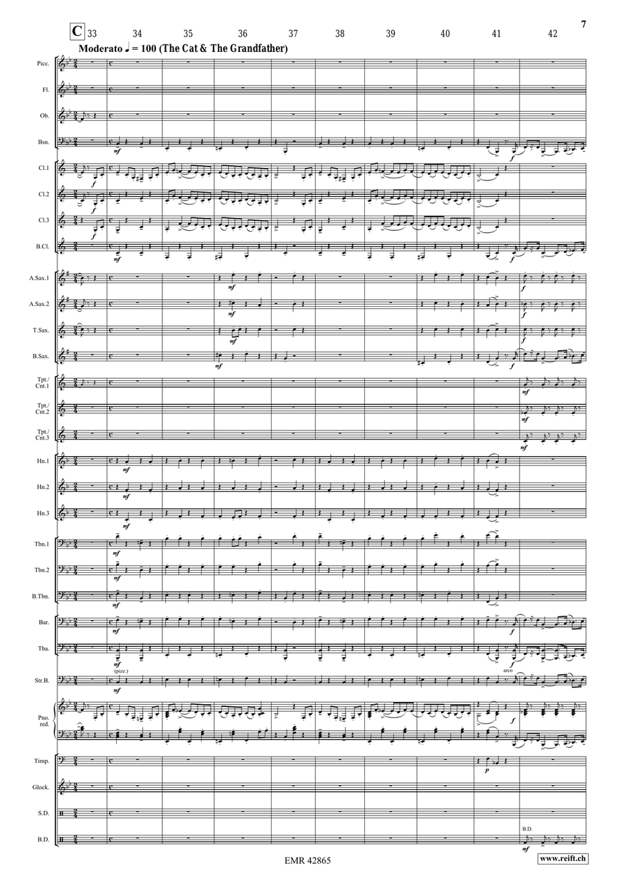 Highlights from Peter and the Wolf Concert Band scores gallery preview page 7