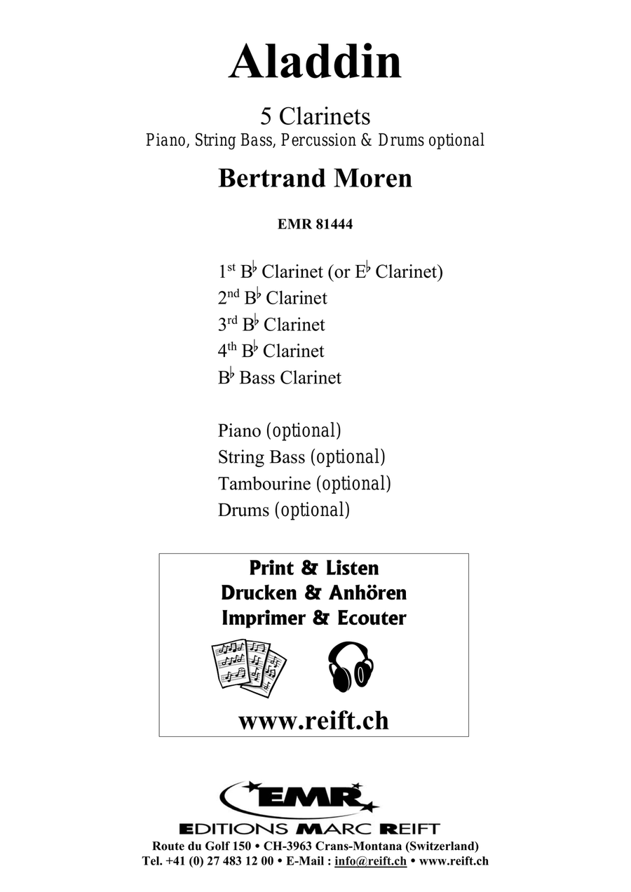 Aladdin Aladdin Clarinet Quintet scores gallery preview page 2