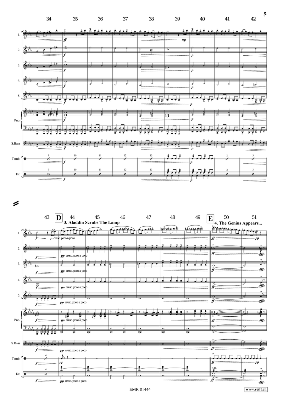Aladdin Aladdin Clarinet Quintet scores gallery preview page 6