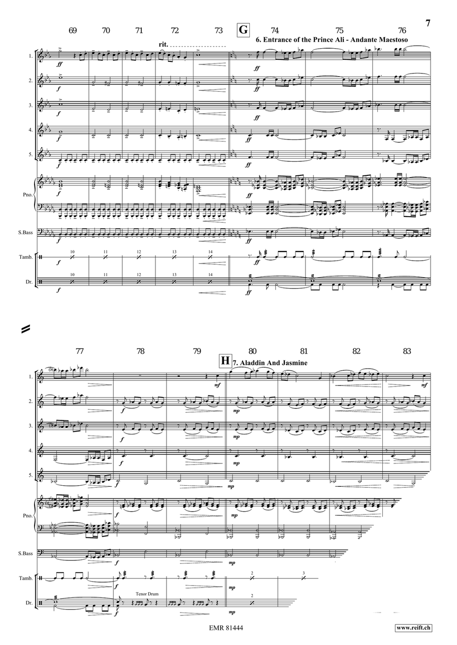 Aladdin Aladdin Clarinet Quintet scores gallery preview page 8