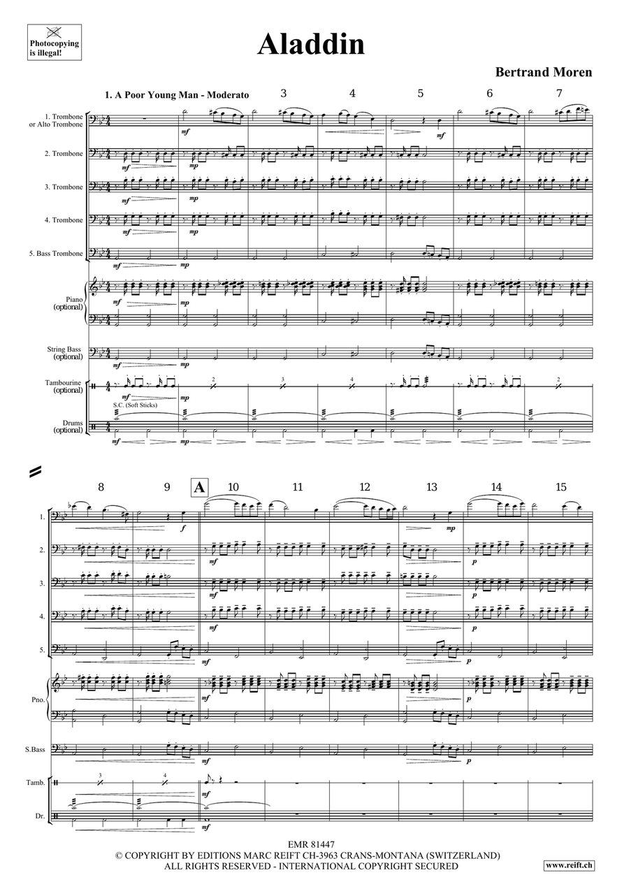 Aladdin Aladdin Trombone scores gallery preview page 4