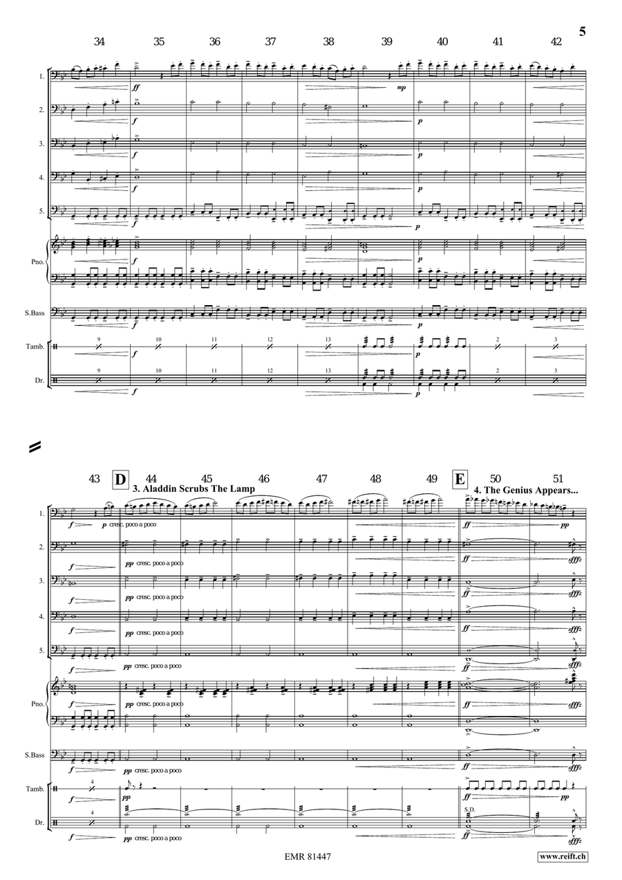 Aladdin Aladdin Trombone scores gallery preview page 6