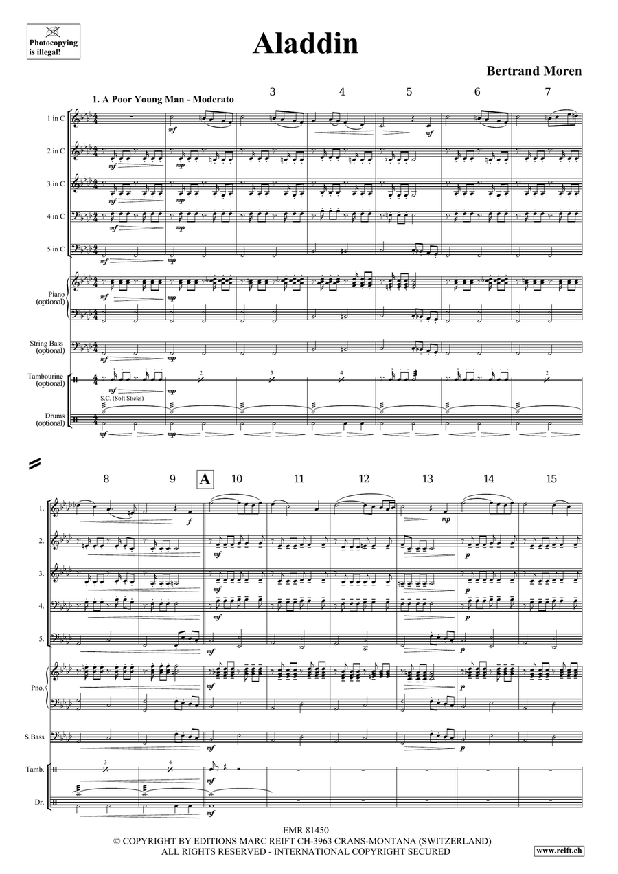 Aladdin Aladdin Woodwind Quintet scores gallery preview page 4