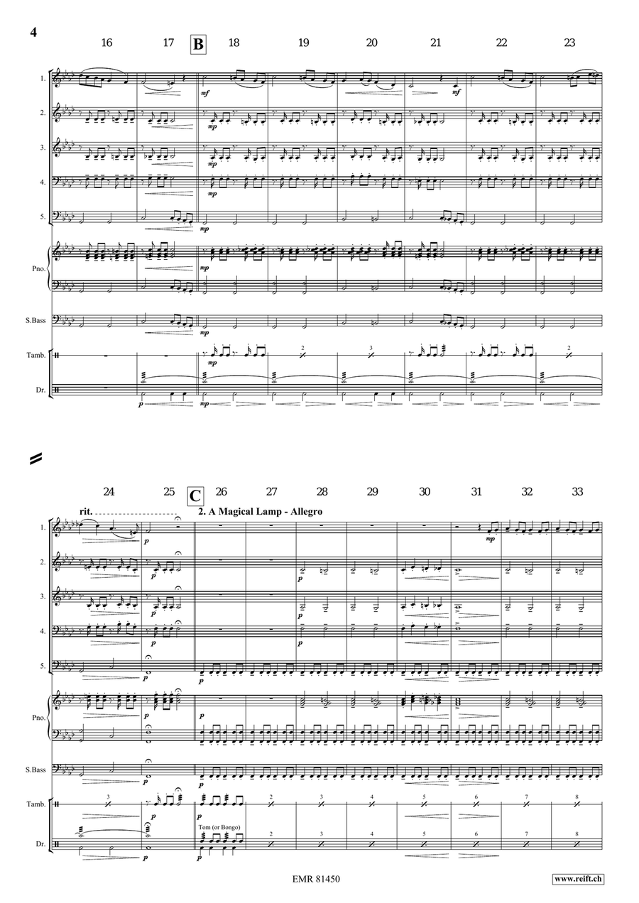 Aladdin Aladdin Woodwind Quintet scores gallery preview page 5