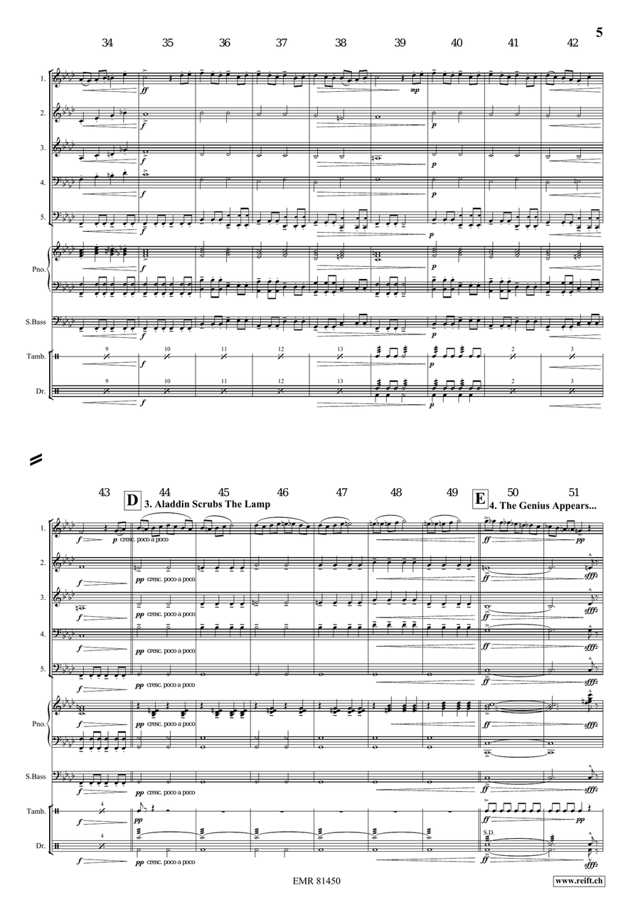 Aladdin Aladdin Woodwind Quintet scores gallery preview page 6