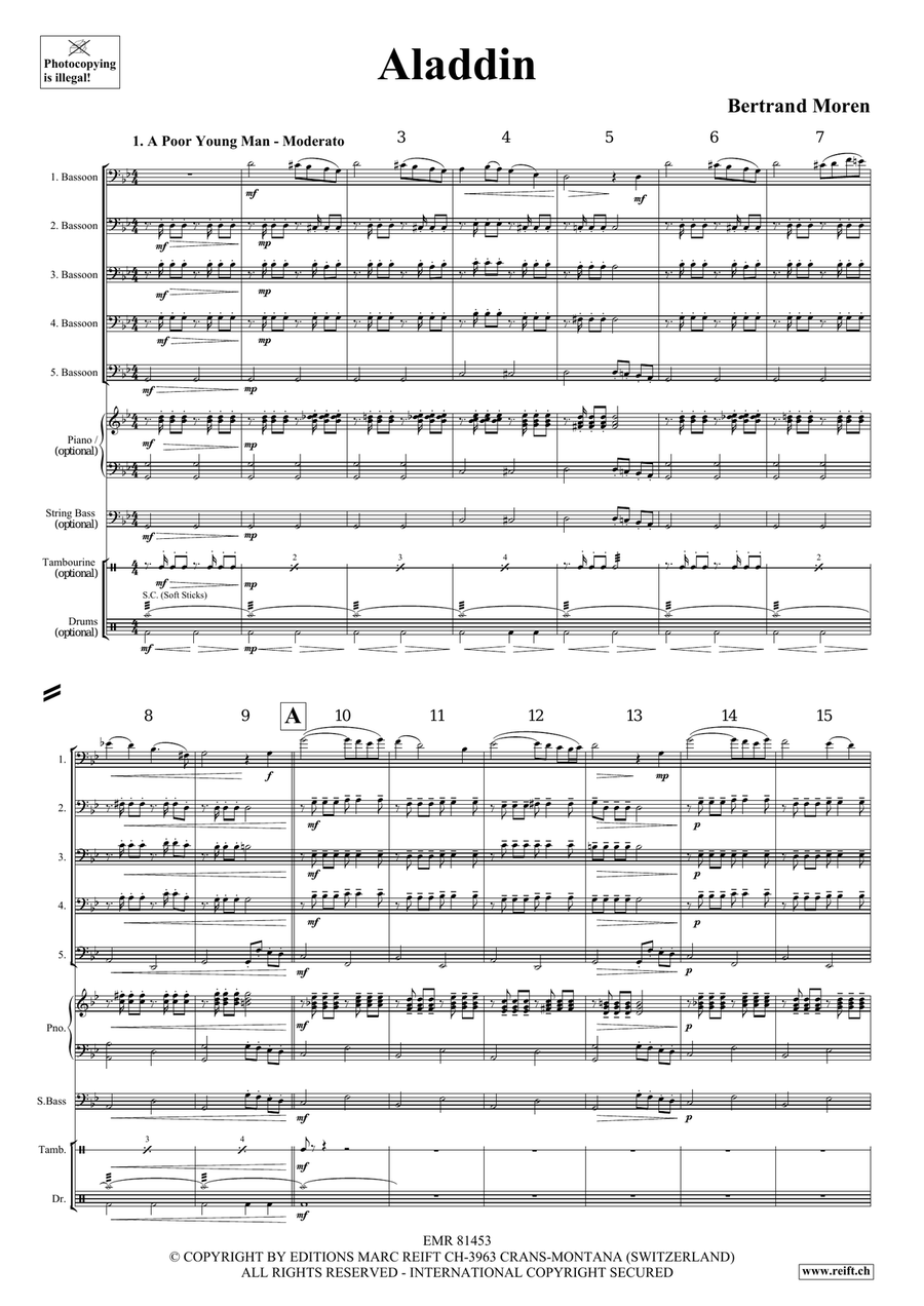 Aladdin Aladdin Bassoon scores gallery preview page 4