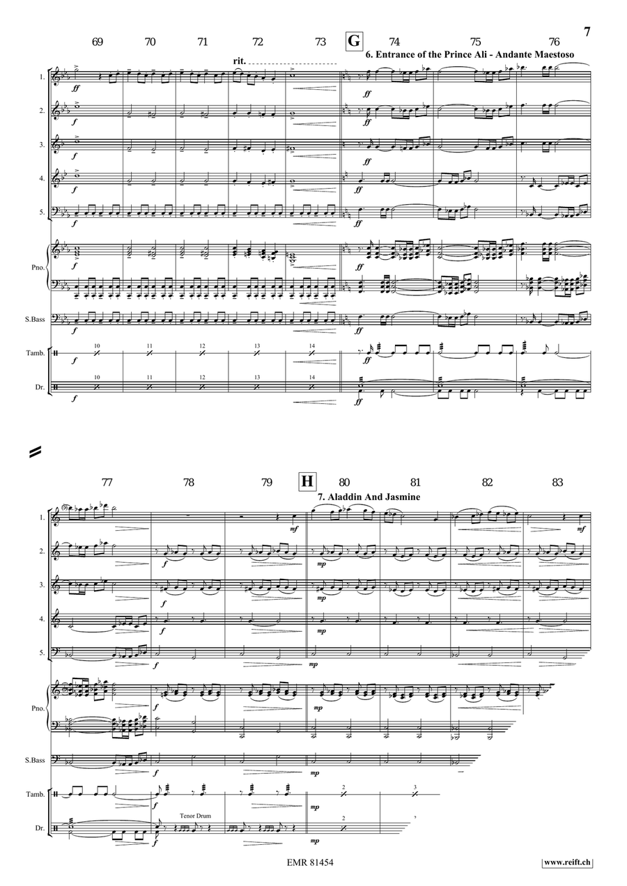 Aladdin Aladdin Woodwind Quintet scores gallery preview page 8