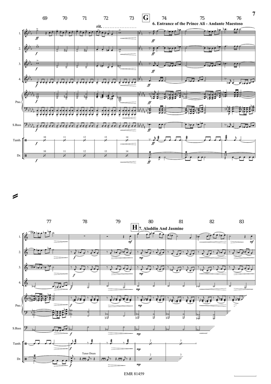 Aladdin Aladdin Clarinet Quartet scores gallery preview page 8